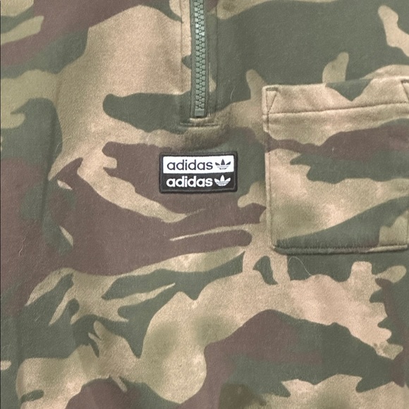 Adidas Green Camouflage Cropped Jacket - Picture 3 of 4